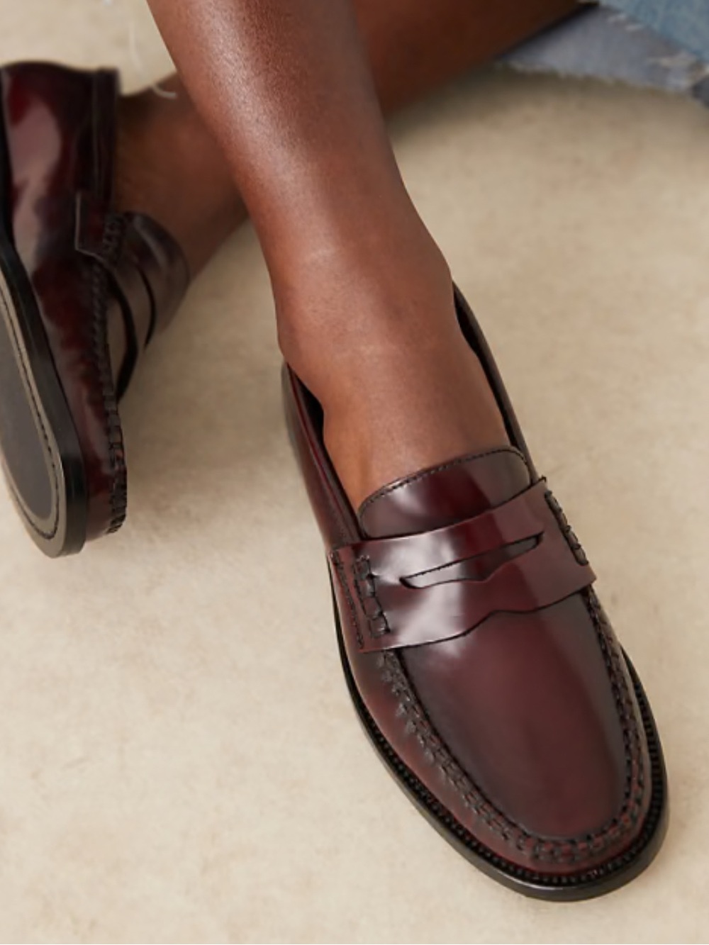 Eastland Women’s Burgundy Leather Penny Loafers